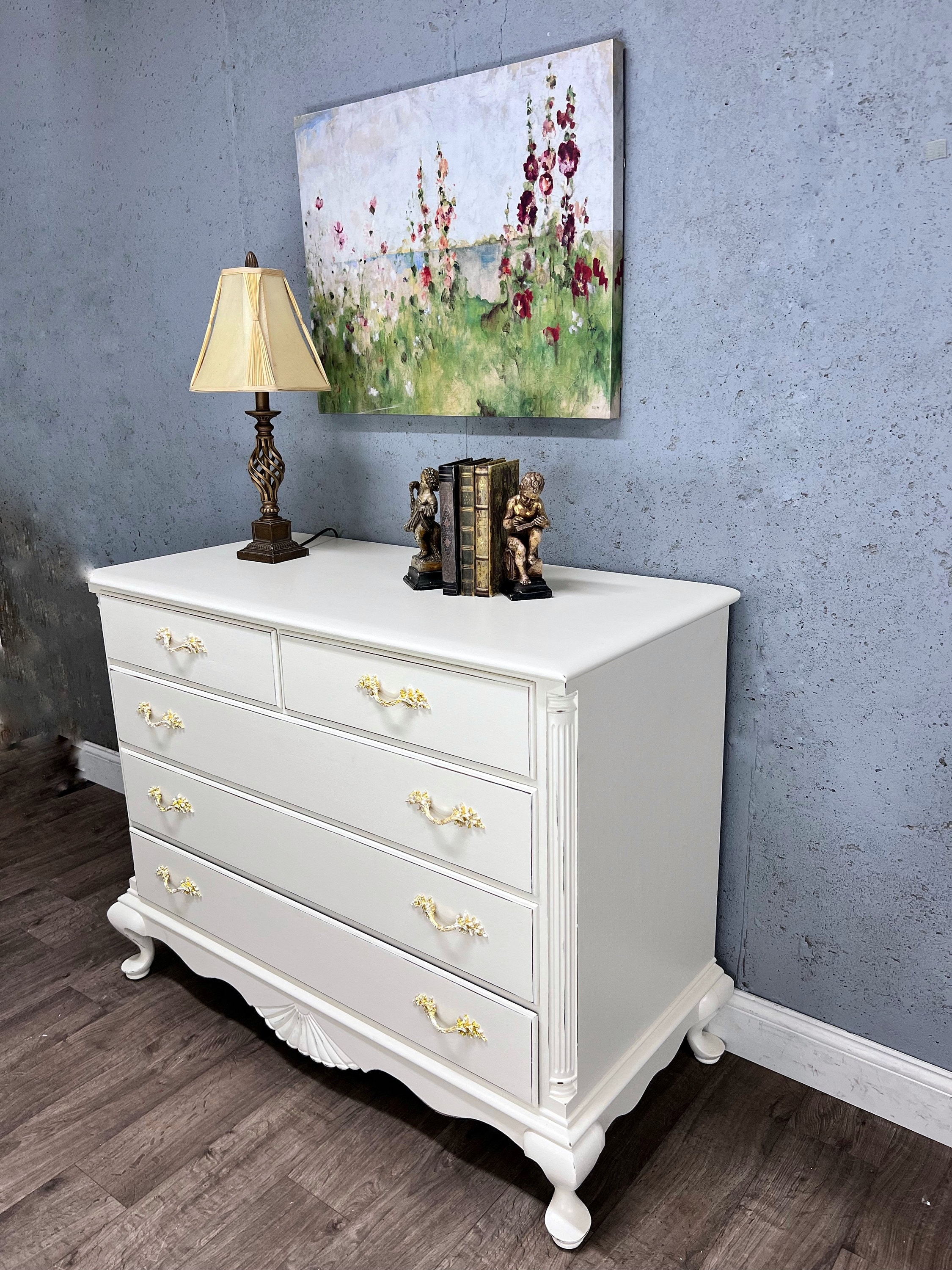 solid wood white dresser Sloane Mid Century Modern 6 Drawer over risk when combined with wall Deluxe Solid Wood White Dresser