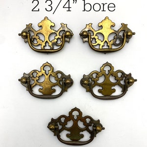 Chippendale Vintage Pulls set of Seven Reticulated