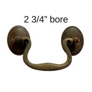 Vintage Brass Gooseneck Bail Handles: Furniture Restoration Hardware, Set of 9