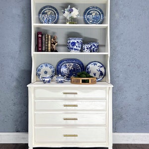 Petite Hutch Bookcase, Two Piece