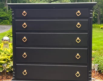 Modern Black Dip Tall Dresser Anthropologie Inspired - Etsy Modern Black Dip Tall Dresser Anthropologie Inspired - Etsy