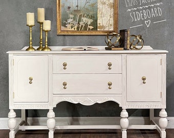 Sideboard Painted Buffet Jacobean, Coastal Farmhouse, French Farmhouse, French Country