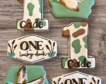 Galletas de azúcar decoradas a medida con glaseado real - Lucky Duck
