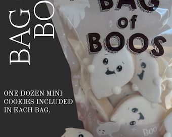Galletas de azúcar fantasma de la Bolsa de Boos - Delicias de Halloween (12 galletas)