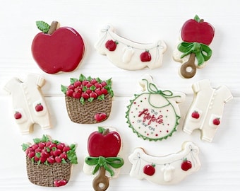 Galletas para baby shower "La niña de nuestros ojos" / Galletas de azúcar con temática otoñal (docena)