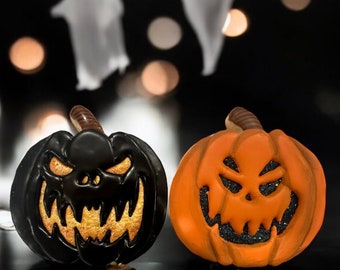 Galletas gigantes de azúcar con forma de calabaza de Halloween (paquetes de 6 o 12 unidades)