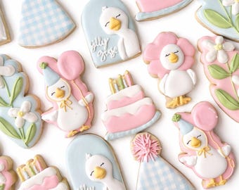 Custom Decorated Royal Icing Sugar Cookies - Silly Goose