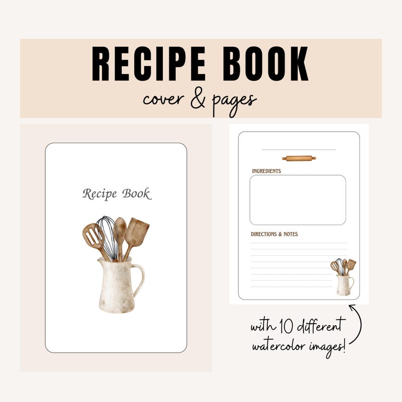 Recipe Binder Pages - Etsy