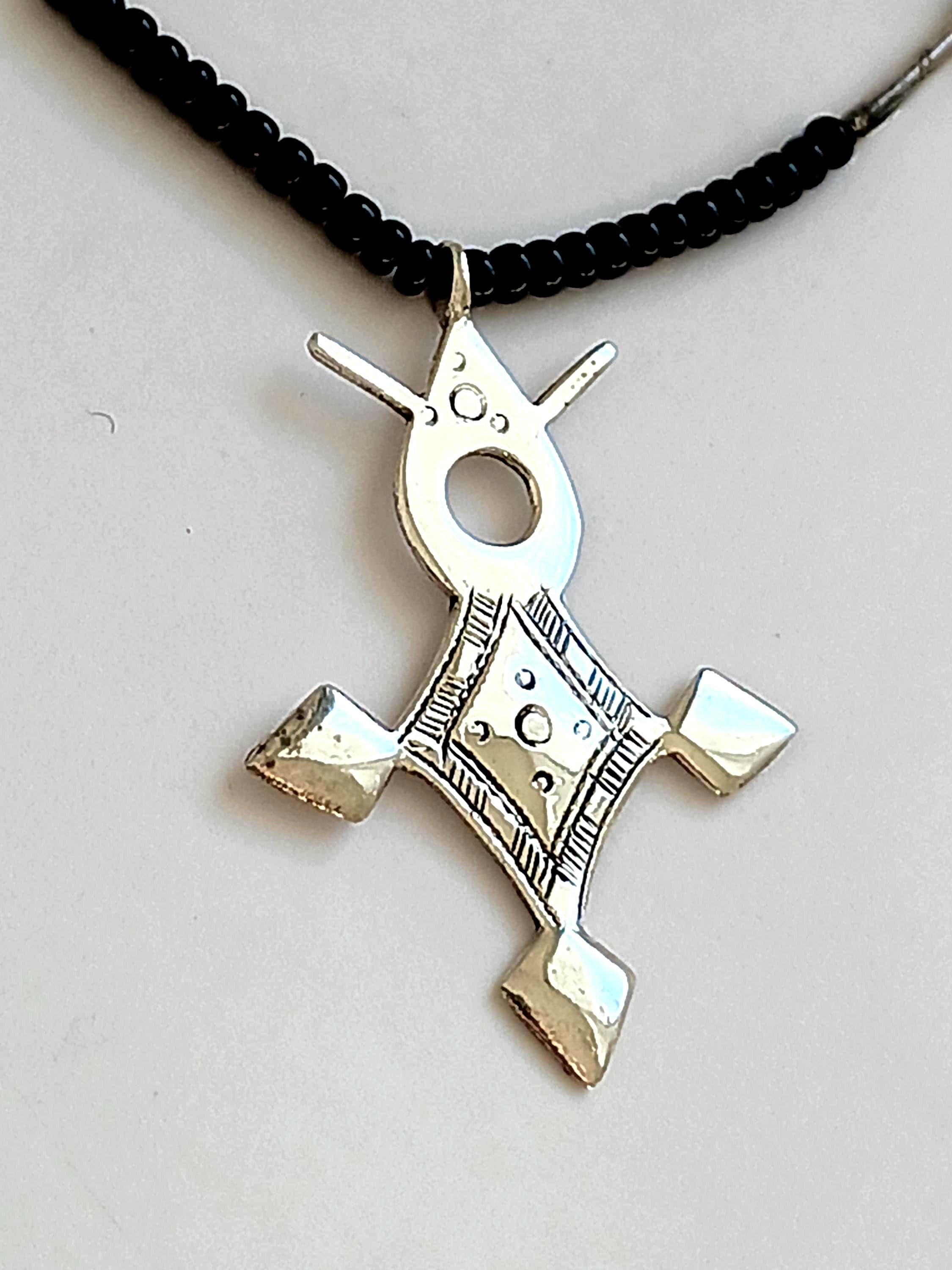 Tuareg ネックレス Tuareg Cross - Solid Silver Tuareg Necklace, Agadez Cross