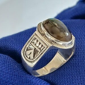 Tuareg ring in solid silver - handmade jewelry - traditional Tuareg artisanal jewelry - Size FR 59