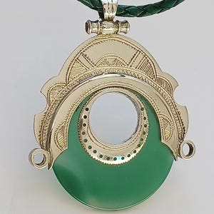 Tuareg necklace in solid silver and agate stone - Traditional jewelry, handmade