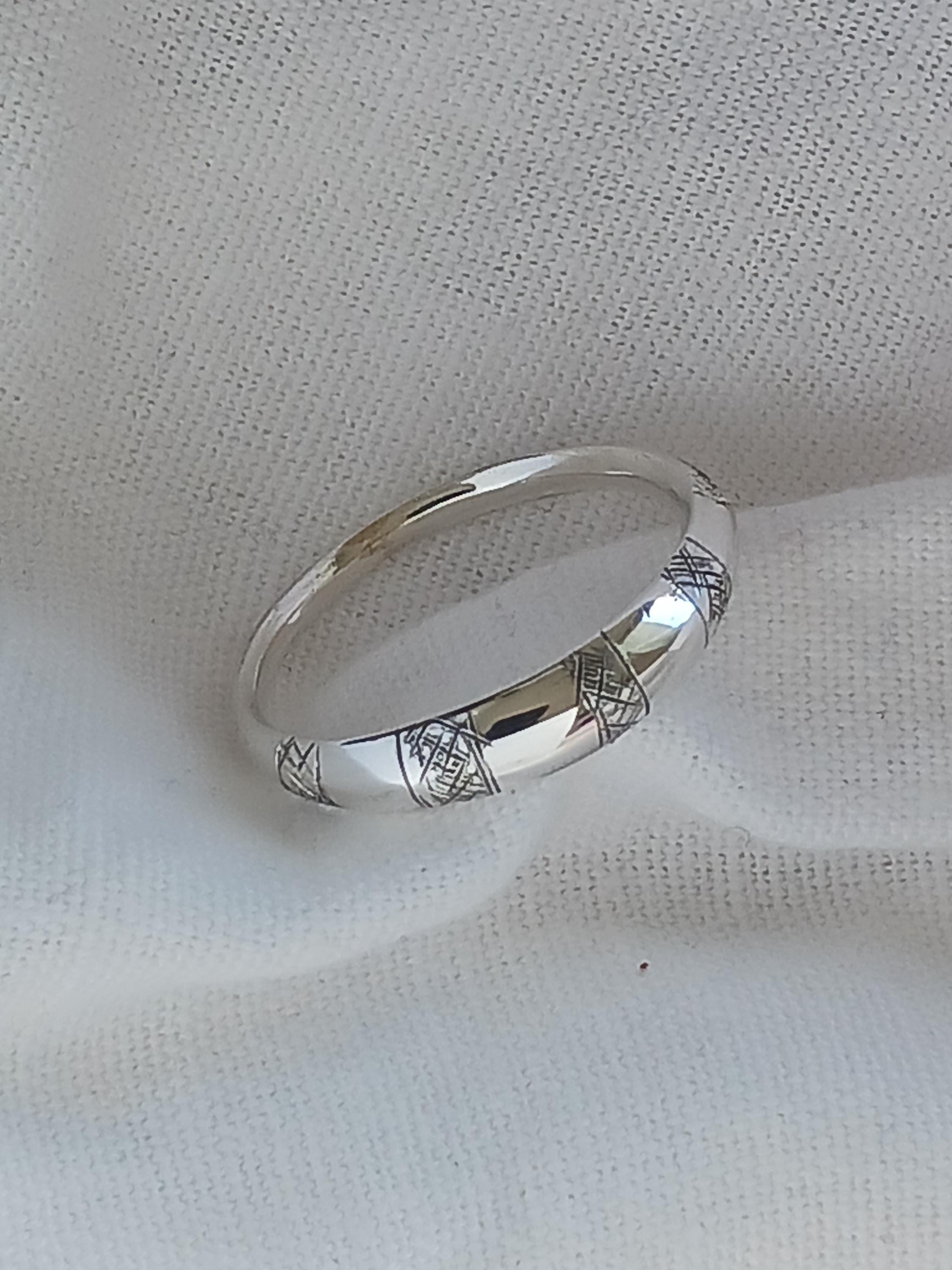 Bague Ancienne En Argent Massif, Jonc Avec Pierre Bleue, Style Vintage - Occasion Mais Belle Pièce Unique