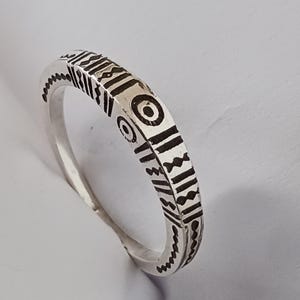 Tuareg ring in solid silver - Handmade jewelry - traditional Tuareg artisanal jewelry - Size Fr 62 /63