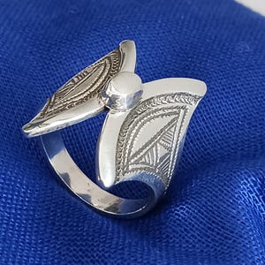 Tuareg ring in solid silver - handmade - unisex ring - Size F 60
