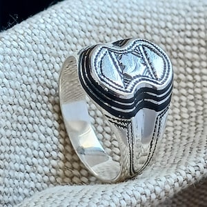 Tuareg ring in solid silver - handmade jewelry - traditional Tuareg artisanal jewelry