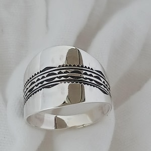 Tuareg ring in solid silver - handmade - unisex ring - Size FR 62 / 63 / 64 /65