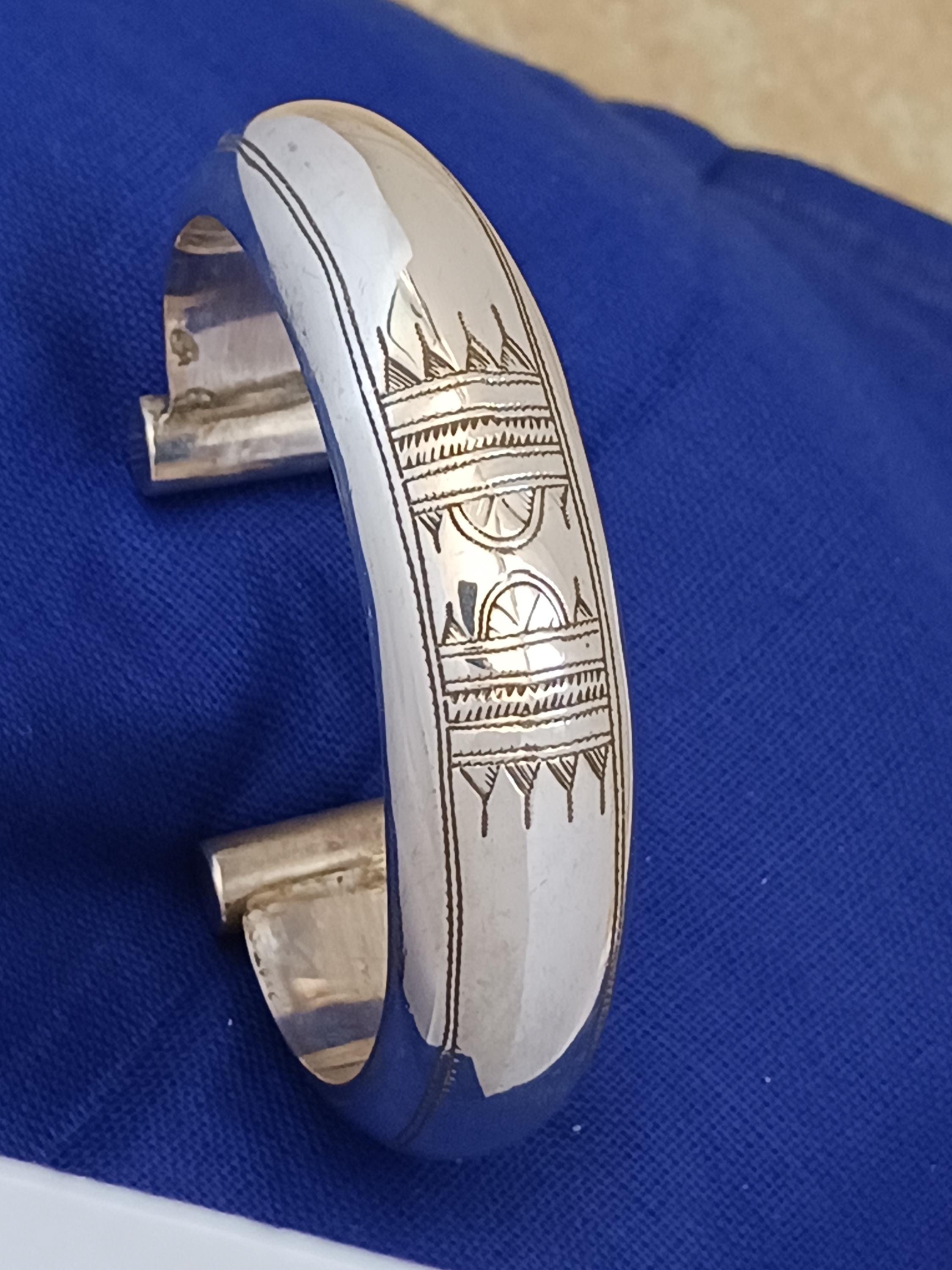 Bracelet Jonc Ancien Berbère/touareg - Alliage, Diamètre 64mm X 10mm, Occasion
