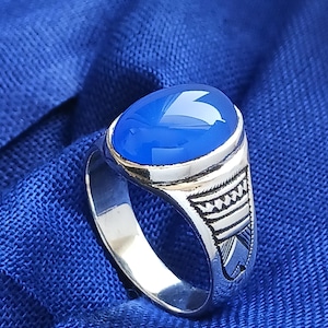 Tuareg ring in solid silver - traditional Tuareg jewelry, handmade - Size FR 59