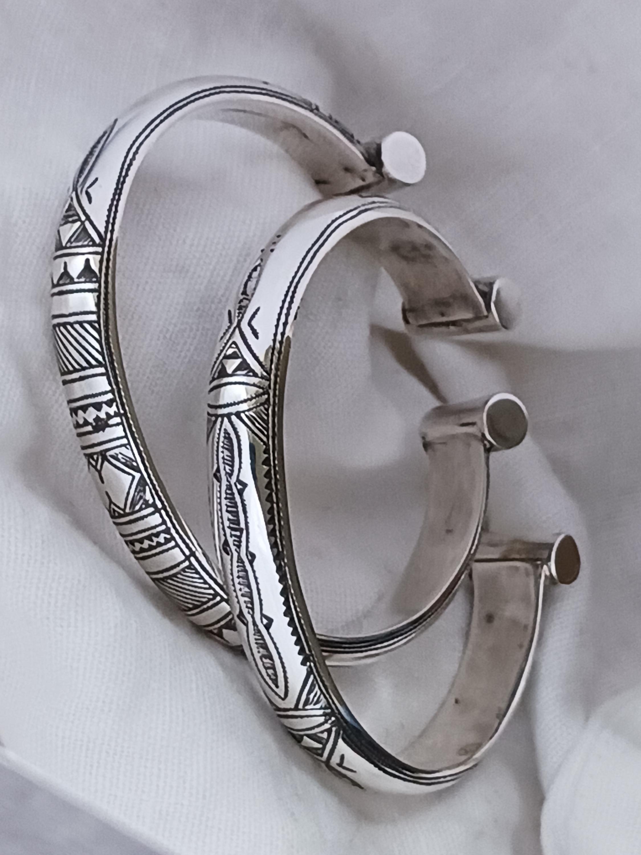 Tuareg Silver Bracelet - Traditional Tuareg Jewelry, Handmade