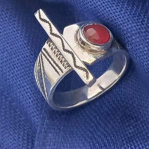 Tuareg ring in solid silver - Open ring - Adjustable ring - Traditional handmade jewelry - Unisex ring size FR 50/51/52/53/54/55