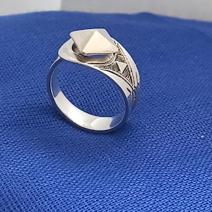 Solid silver Tuareg ring - Traditional Tuareg jewelry, handmade - unisex ring