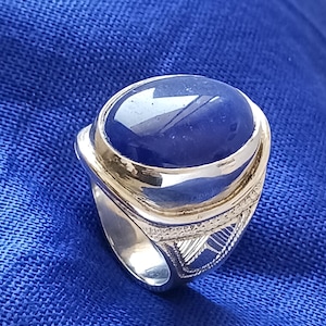 Tuareg ring in solid silver - traditional Tuareg jewelry, handmade FR 58