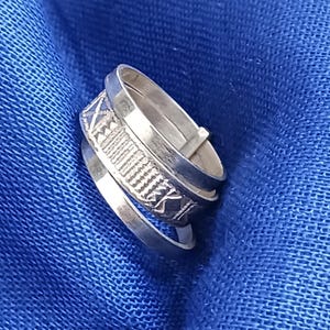 Tuareg ring in solid silver - handmade - unisex ring - Size FR 54