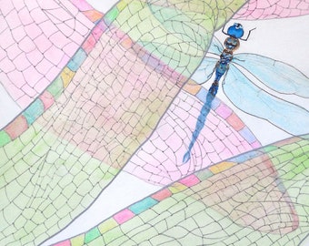 Dragonfly Wings, Watercolor Painting, Patterns in Nature