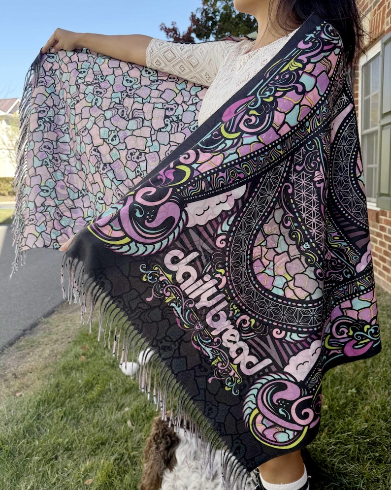 Daily Bread Pashmina Purple Clouds image 4