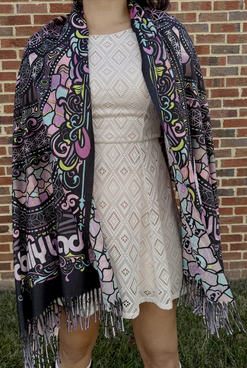 Daily Bread Pashmina Purple Clouds image 6