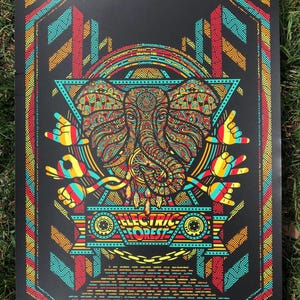 Electric Forest 2018 Lineup Poster im Siebdruckverfahren