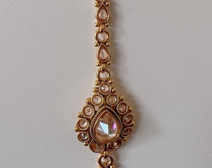 Polki Maang Tikka / Kundan Tikka/ Indian Jewelry/ Indian Wedding Jewelry/ Pakistani Jewelry/Indian forehead jewelry/ Polki Maang Tikka