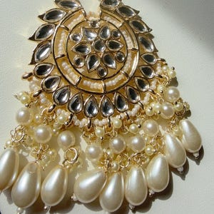 Kundan Braid choti/Indian bridal choti/Indian Bridal Jewelry/Bridal Matha Patti/Kundan hair accessory/Kundan hair accessories