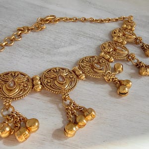 Adjustable gold  Baju bandh/Indian wedding jewelry/Vanki/  Armlet/ Indian Jewelry/Antique Kundan Baju Band/Antique Bajuband