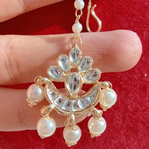Chand Maang tikka/ Kundan Tikka/ Indian Jewelry/ Indian Wedding Jewelry/ Pakistani Jewelry/Indian forehead jewelry/ Jhoomer/ Matha patti/