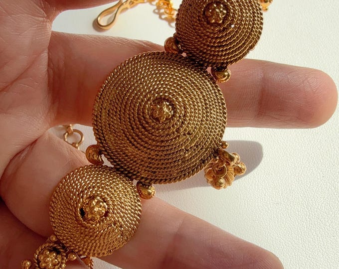 Gold plated  plain Baju bandh/Indian wedding jewelry/Vanki/  Armlet/ Indian Jewelry/Antique Kundan Baju Band/Antique Bajuband