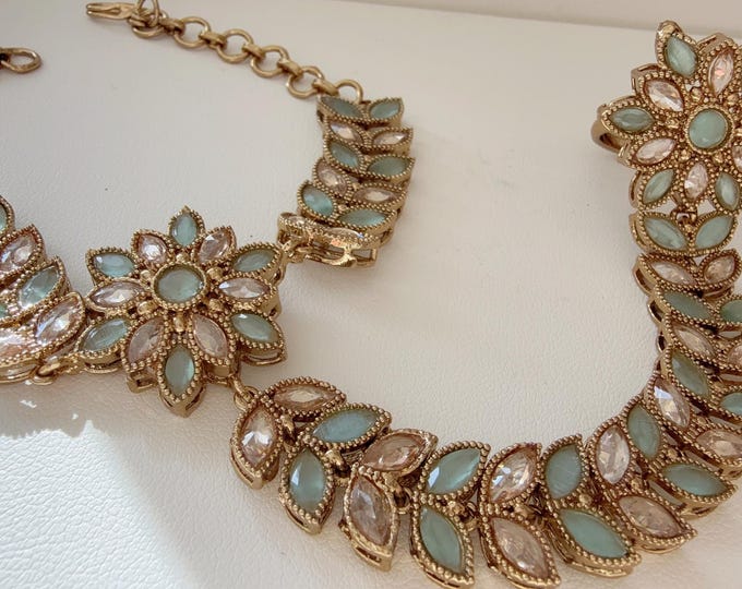 Mint Hath phool/Antique   Polki Pearl Kundan Hath Paan single /hand harness/Indian Jewelry/Hand Jewelry/Haath phool/Hathh Panja
