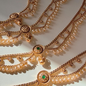 gold plated polki kundan  Payal Pair /Indian Anklets/ Gold Anklet Payal/ Payal/ Panjeb/ Indian Jewelry/ Bridal Ruby Green Payal pair