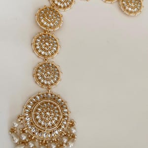 Kundan Braid choti/Indian bridal choti/Indian Bridal Jewelry/Bridal Matha Patti/Kundan hair accessory/Kundan hair accessories