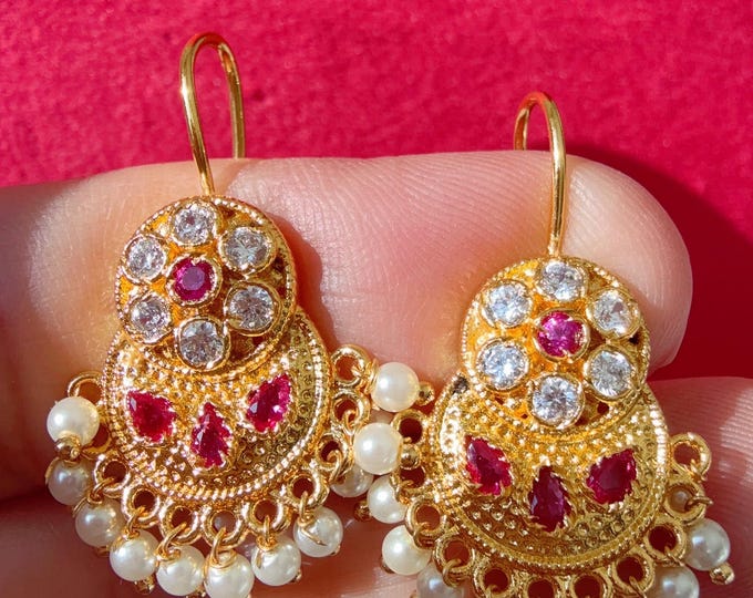 Marathi Bugadi Earrings/1gm Gold Plated earrings /Bugadi Clip-on Earrings for Women/Girls/Upper Ear Clip on Earrings/Indian wire earrings