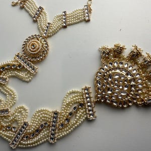Kundan Braid choti/Indian bridal choti/Indian Bridal Jewelry/Bridal Matha Patti/Kundan hair accessory/Kundan hair accessories