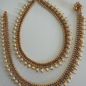 Indian gold plated Payal Pair /Indian Anklets/ Gold Anklet  Payal/Bridal anklet/ Payal/ Panjeb/ Indian Jewelry/ gold plated payal pair