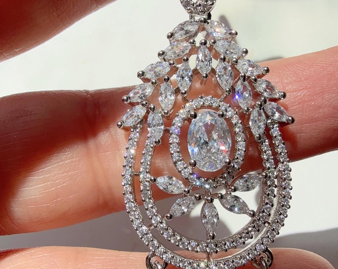 American Diamond Rhodium  Maang tikka/ Indian Wedding Jewelry/ Pakistani Jewelry/ Matha patti/ Indian forehead jewelry/Indian Jewelry