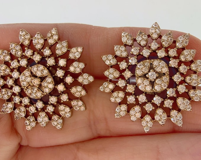 Diamond CZ Antique look  gold Diamond studs /Indian Studs/Indian Jewelry/diamond Studs/Statement Stud Earring/Kundan Stud Earrings