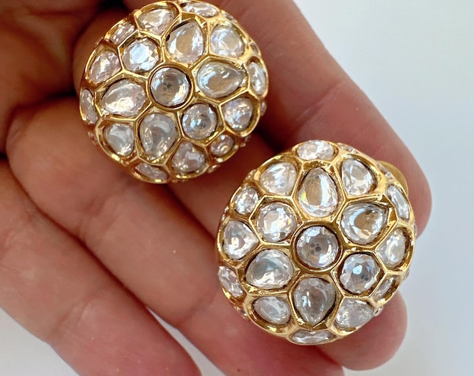Premium Quality Tyaani Inspired silver foil kundan tops/studs/earrings/Kundan Stud Earrings/Cz Studs/Diamond Studs