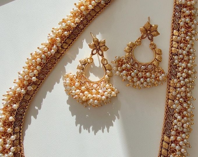 Guttapusalu Long Necklace/Temple Necklace/ Gold Long Necklace/South Indian Jewelry/Wedding necklace/Temple Jewelry