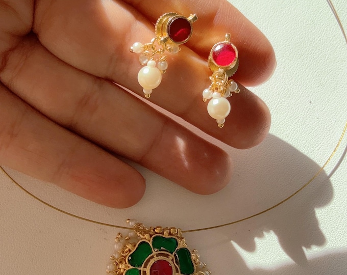Jadau kemp stone Invisible choker Necklace/Kundan Jadau Invisible Necklace /Kundan Jadau Invisible Necklace Delicate kundan choker/