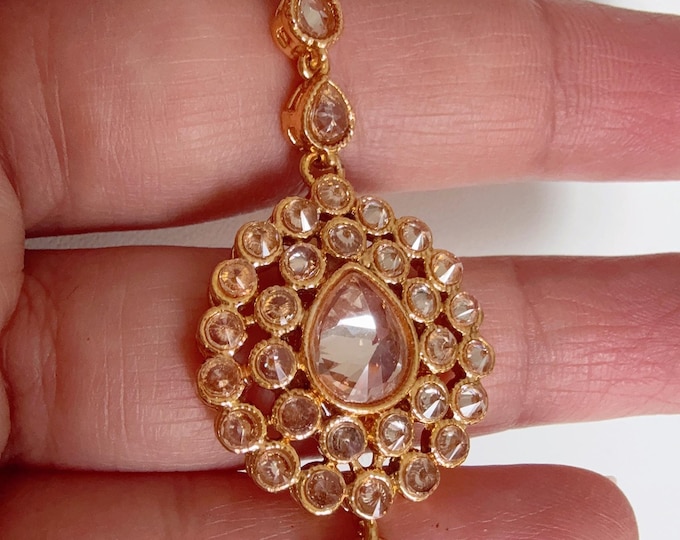 Polki Maang Tikka / Kundan Tikka/ Indian Jewelry/ Indian Wedding Jewelry/ Pakistani Jewelry/Indian forehead jewelry/ Polki Maang Tikka