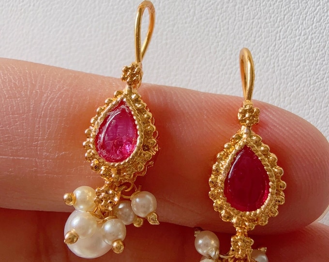 Marathi Bugadi Earrings/1gm Gold Plated earrings /Bugadi Clip-on Earrings for Women/Girls/Upper Ear Clip on Earrings/Indian wire earrings