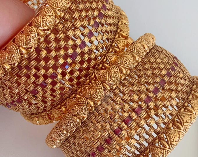 Openable Rajwadi single wide kada  /Antique gold Kada/Kundan bridal Kada /Gold Kada/Indian bangles /Indian Wedding jewelry